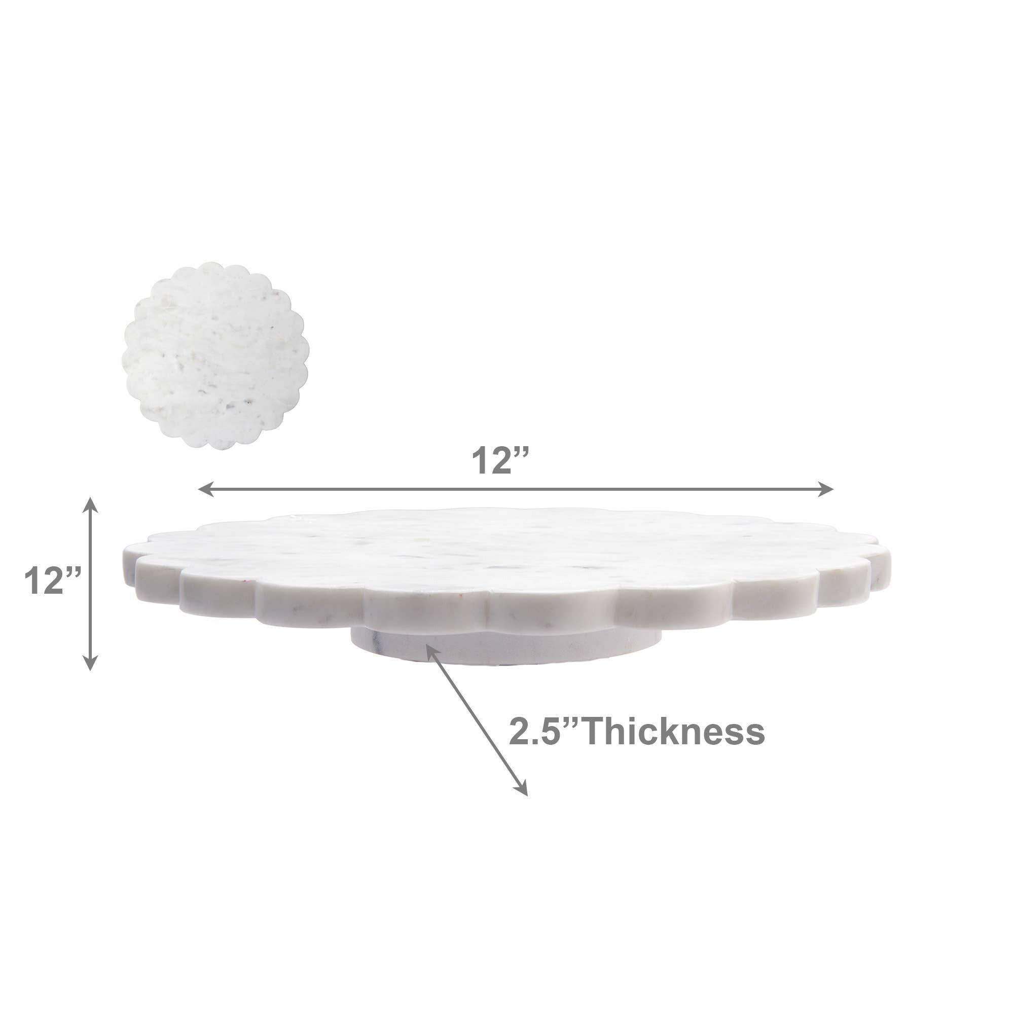 Marble Scallop Lazy Susan 12’’