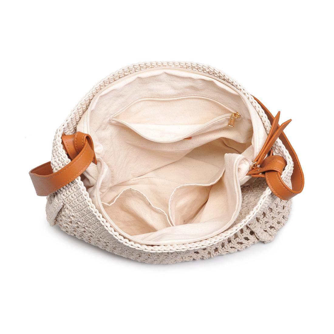 Woven vegan leather Shoulder Bag