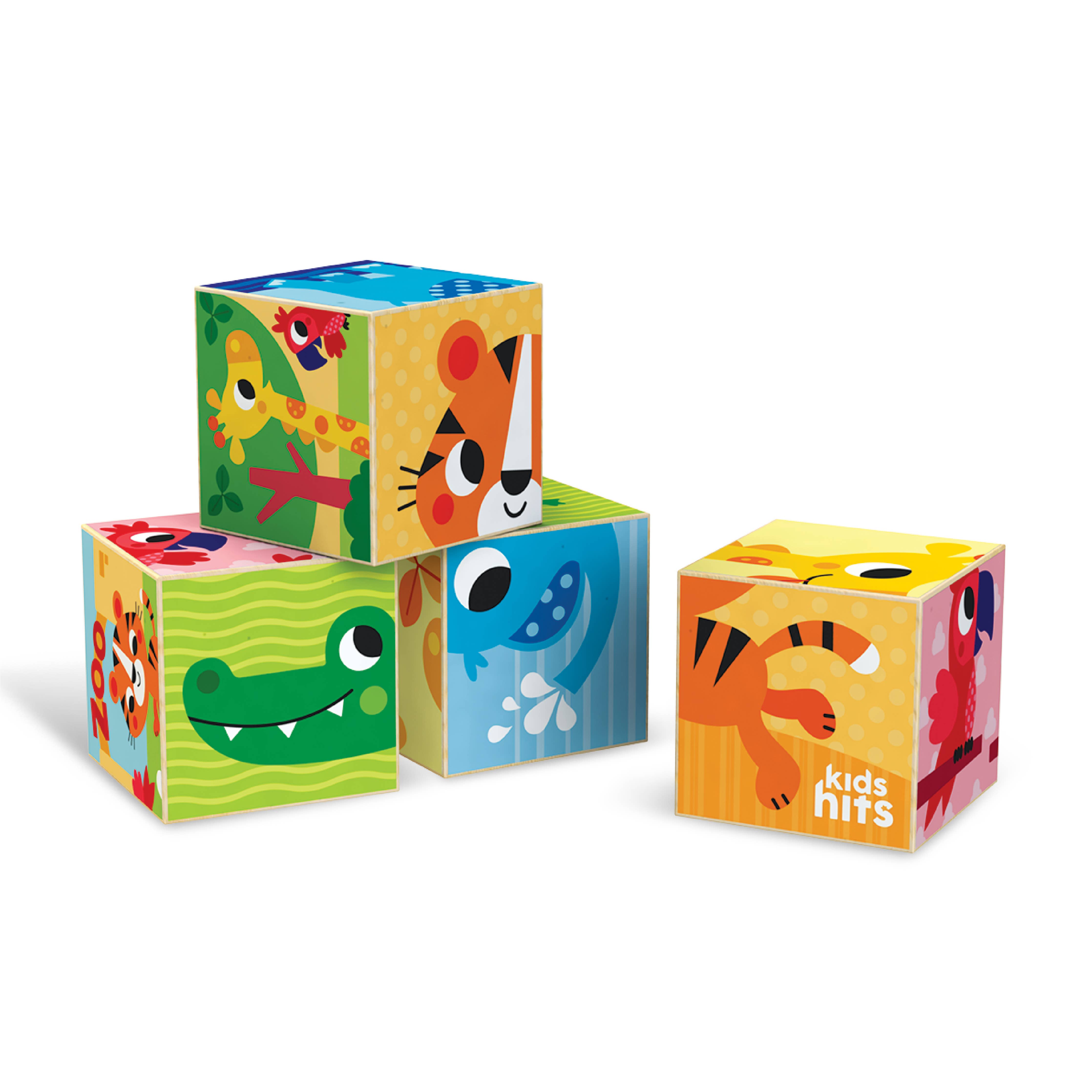 Colourful Zoo wooden blocks