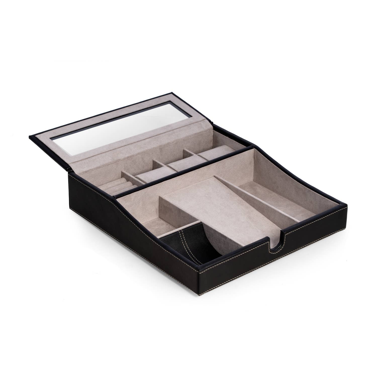 Black Valet with Multi Comparment Storage