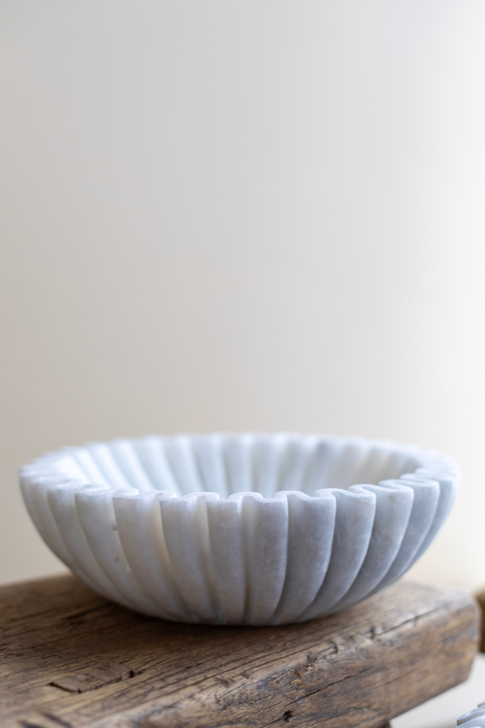 Marble Fluted Scalloped Bowls Small