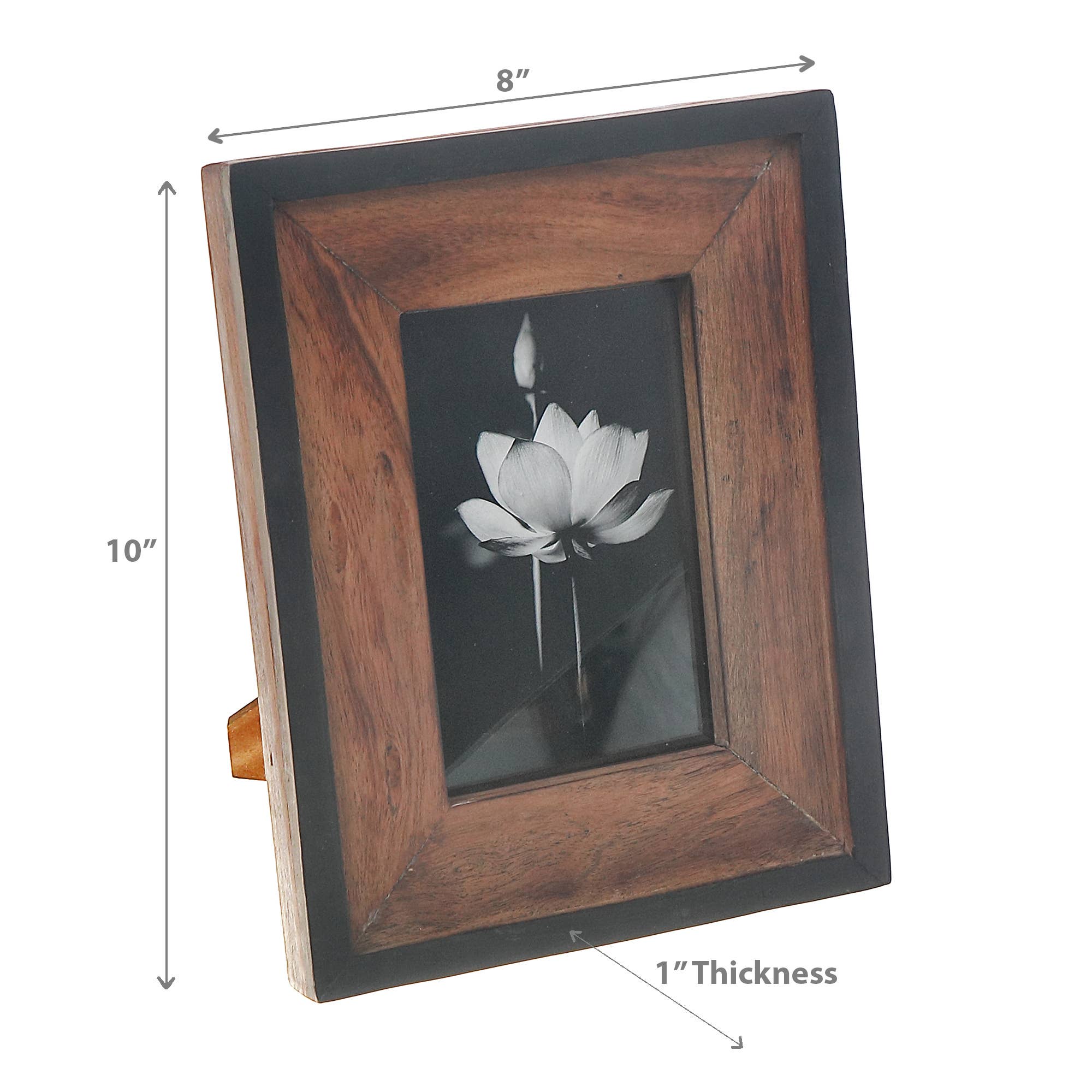 5X7"Black & Natural Finish Photo Frame