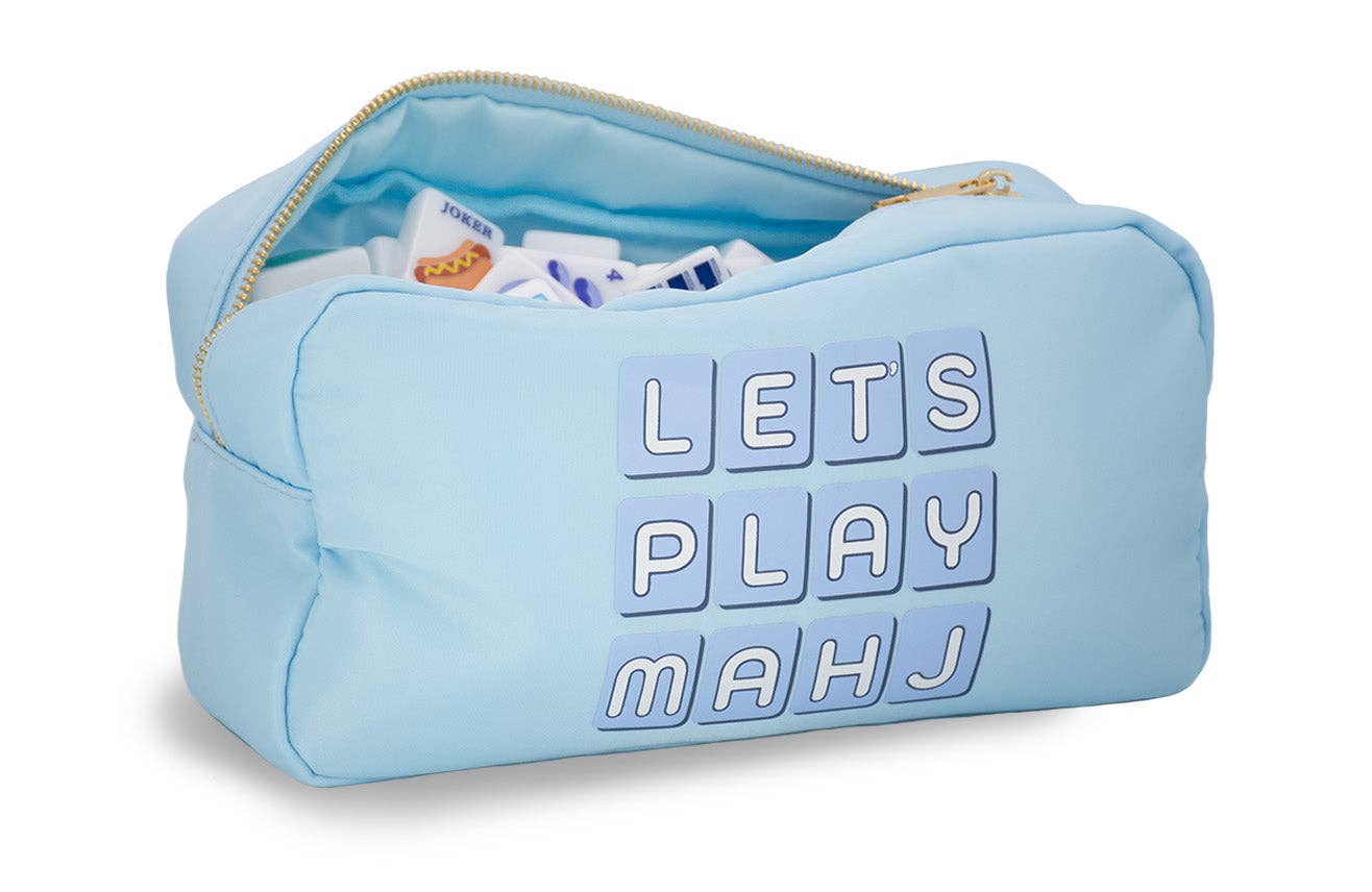 "Let's Play Mahj" Nylon Zip Tile Bag