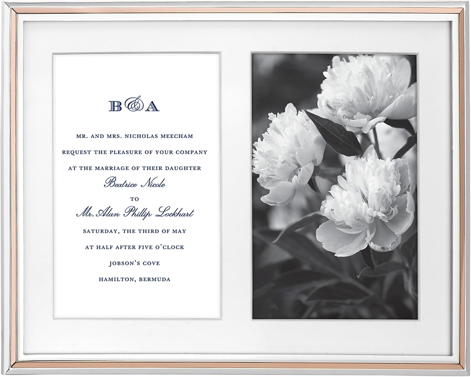 Kate Spade Rose Gold Double 5" X 7"