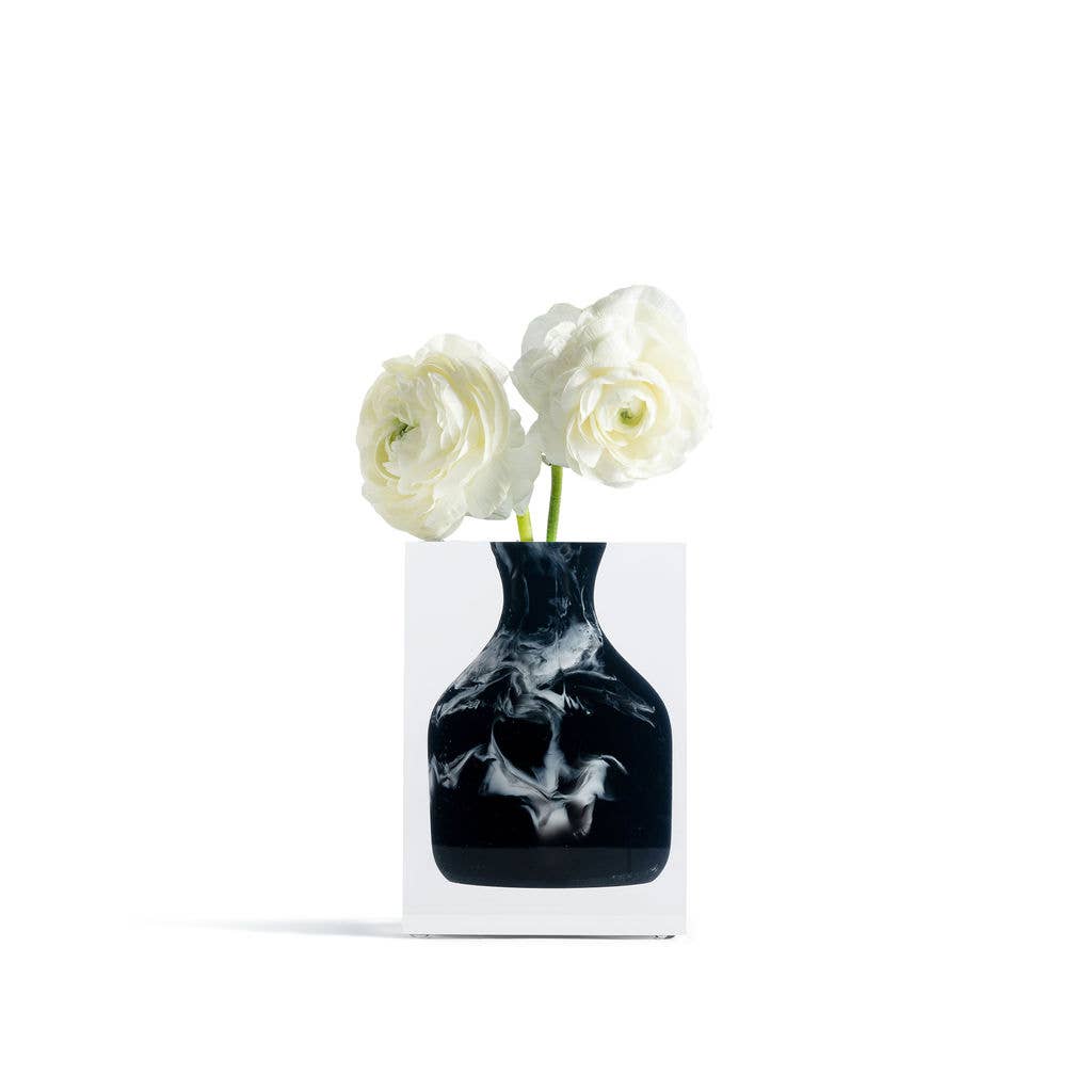 Hogan Bud Vase | Black Marble