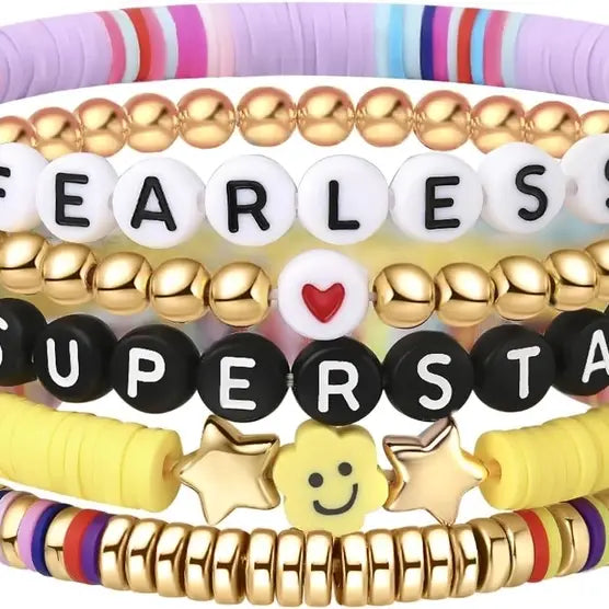 Friendship Trading Bead Bracelets For Swiftie Fans Fearless