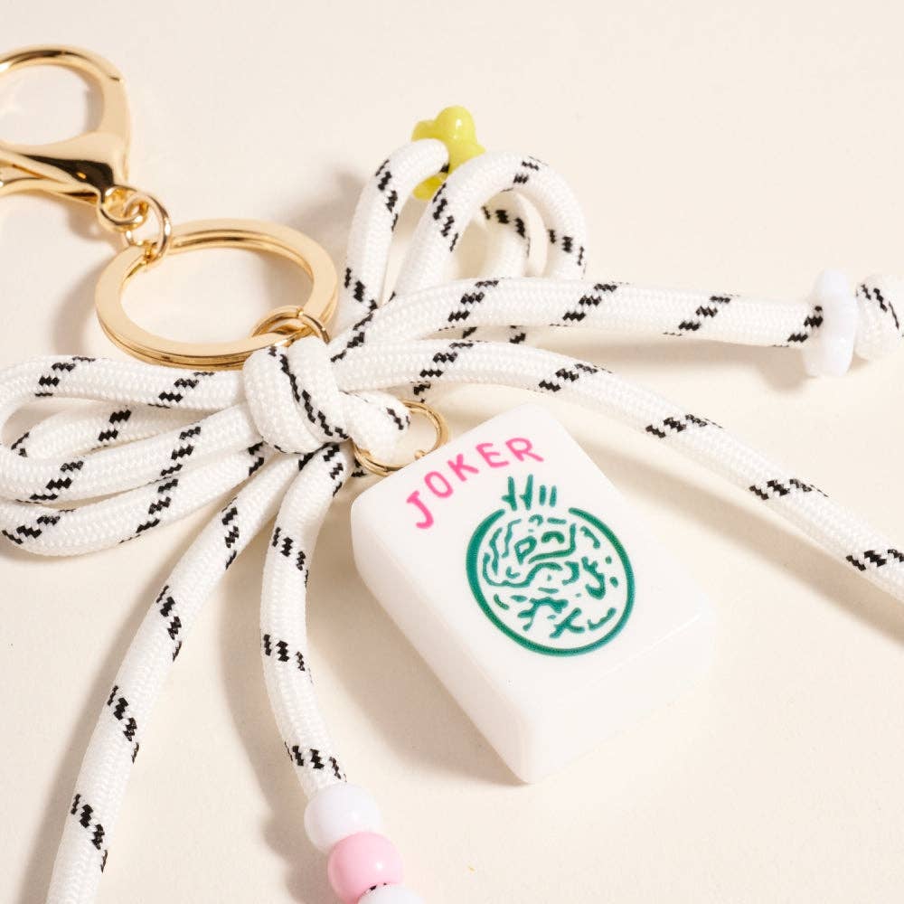 Mahjong  Keychain : White
