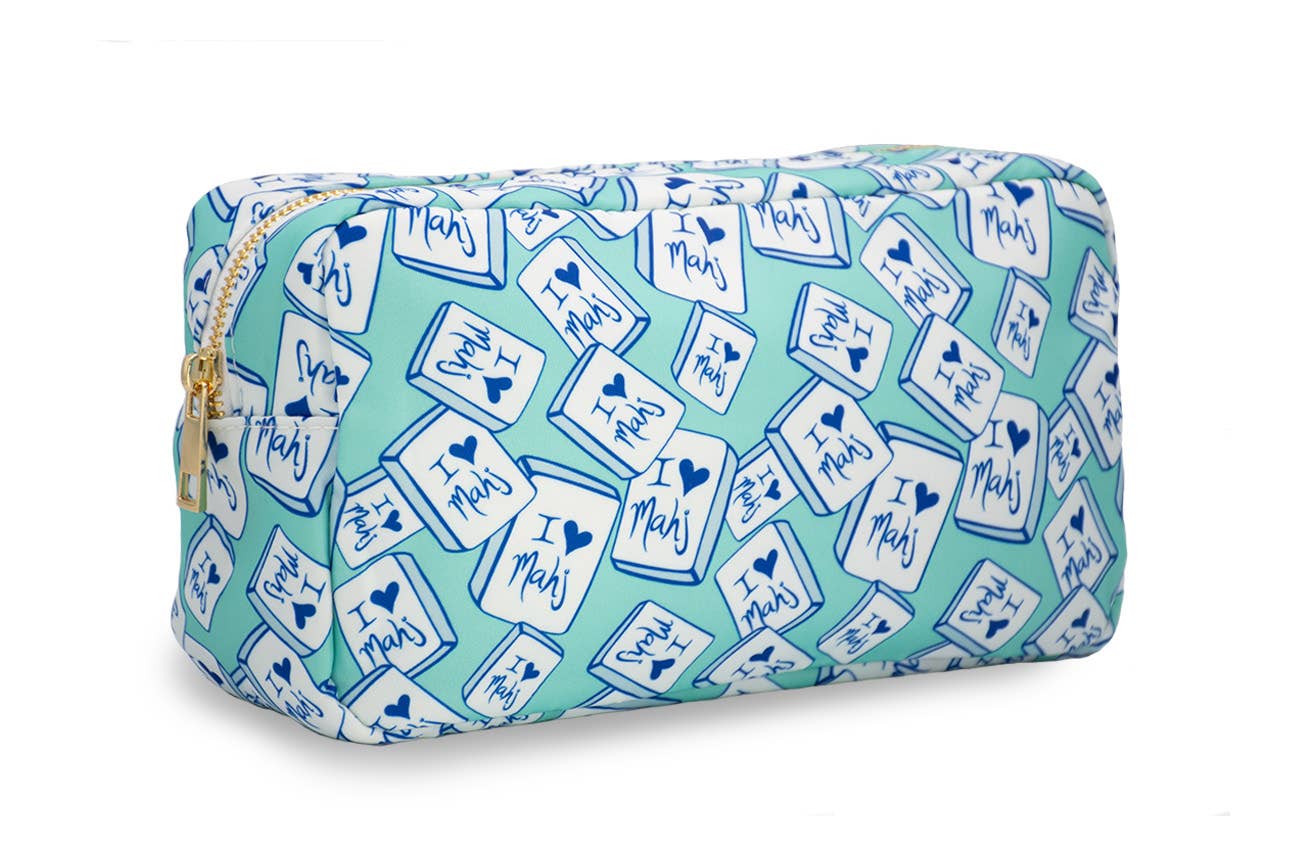 "I Heart Mahj" Nylon Zip Tile Bag