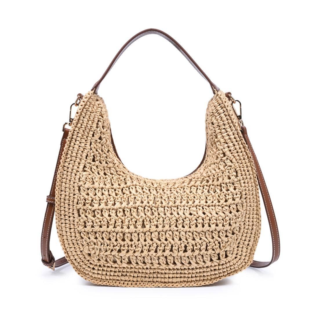 Woven hobo curved Crossbody