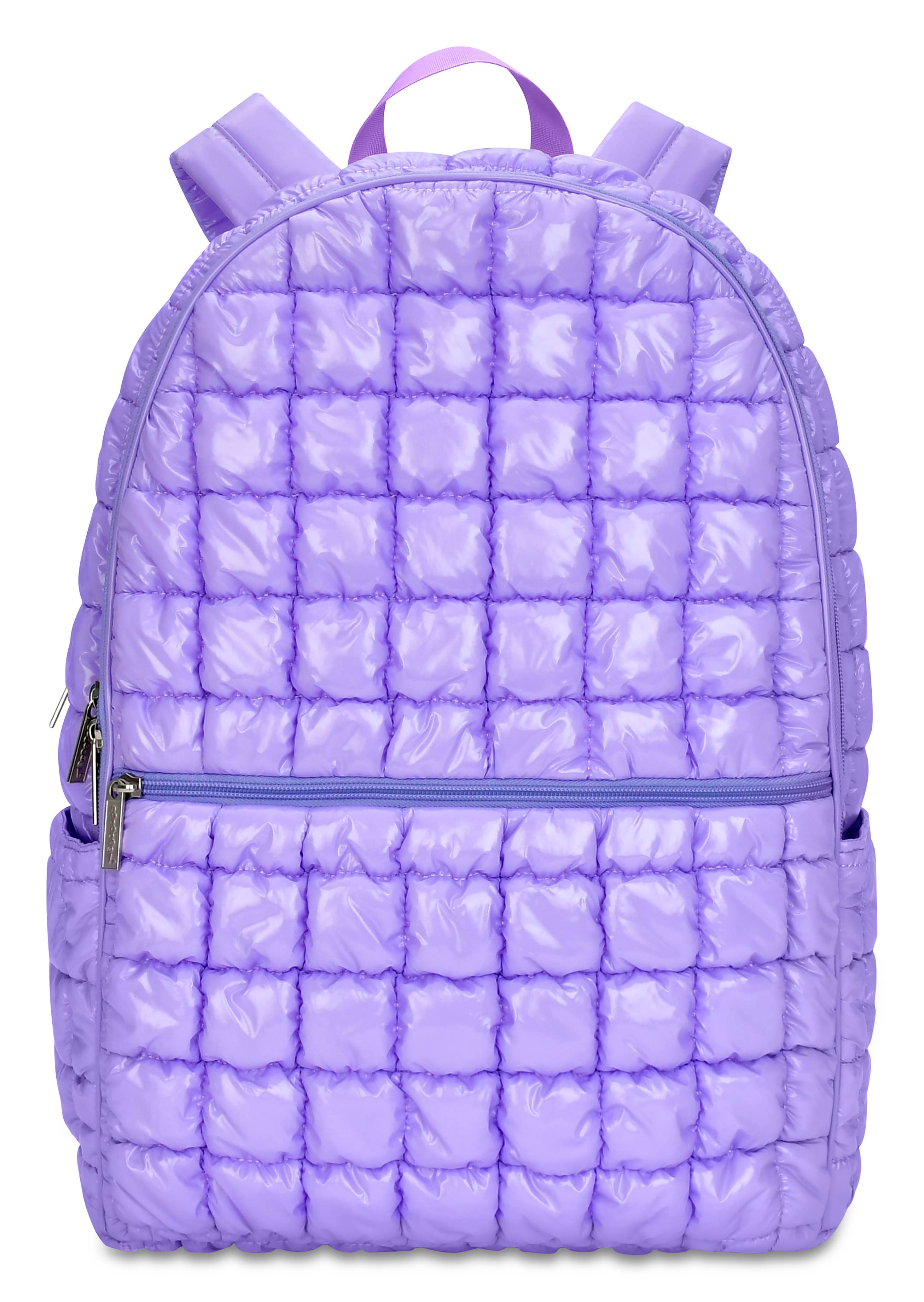 LAVENDER SHINY PUFFER BACKPACK