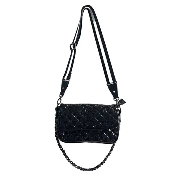 Diamond Shoulder/Crossbody Bag Black