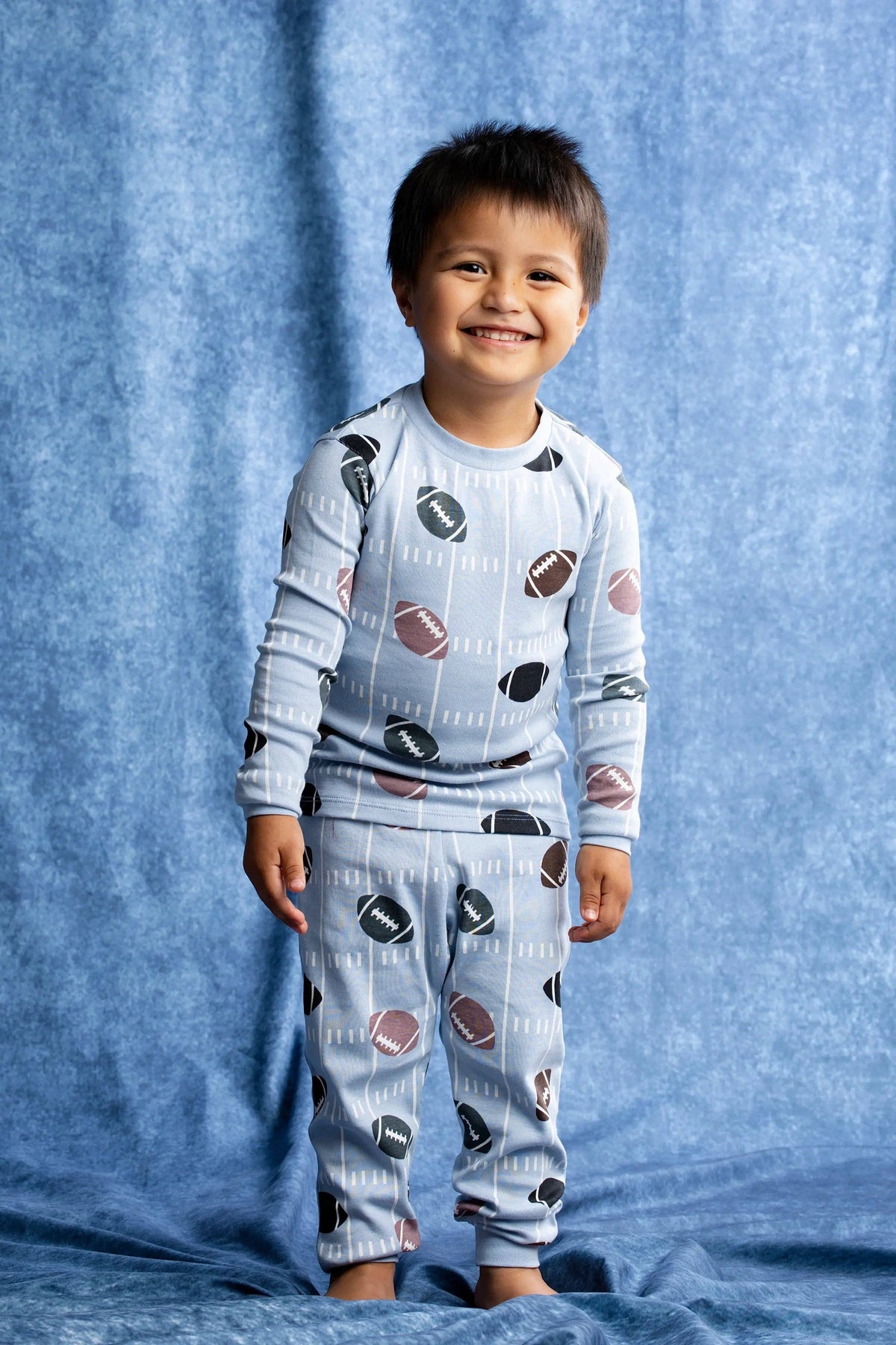 Two-Piece Pajama Set Football Fun