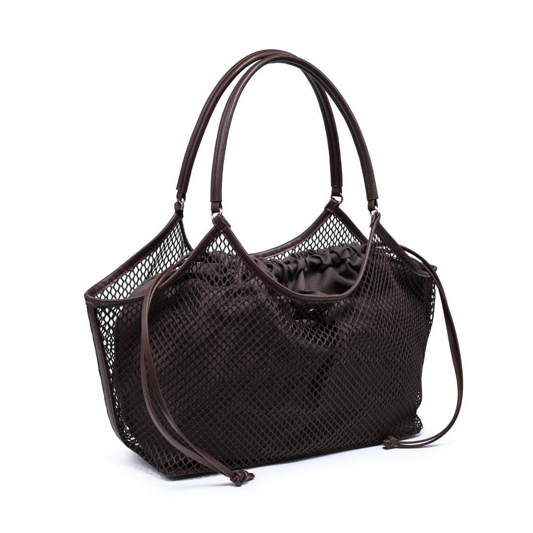 Sac cabas en filet - chocolat