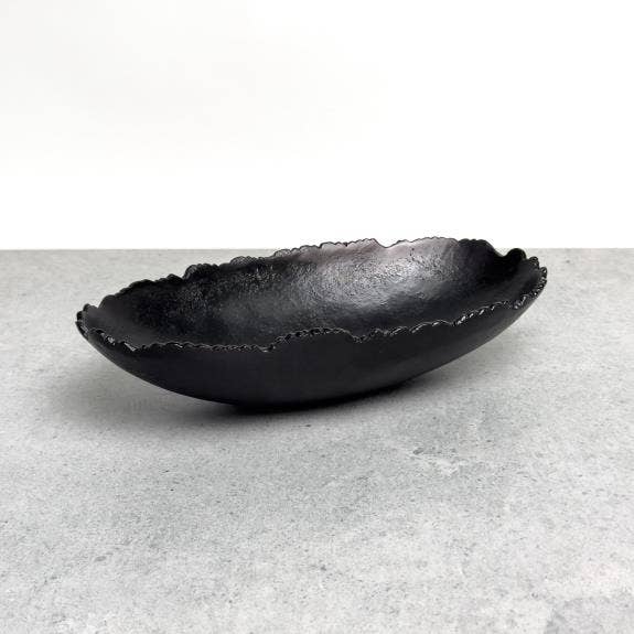 Black Oval metal Bowl