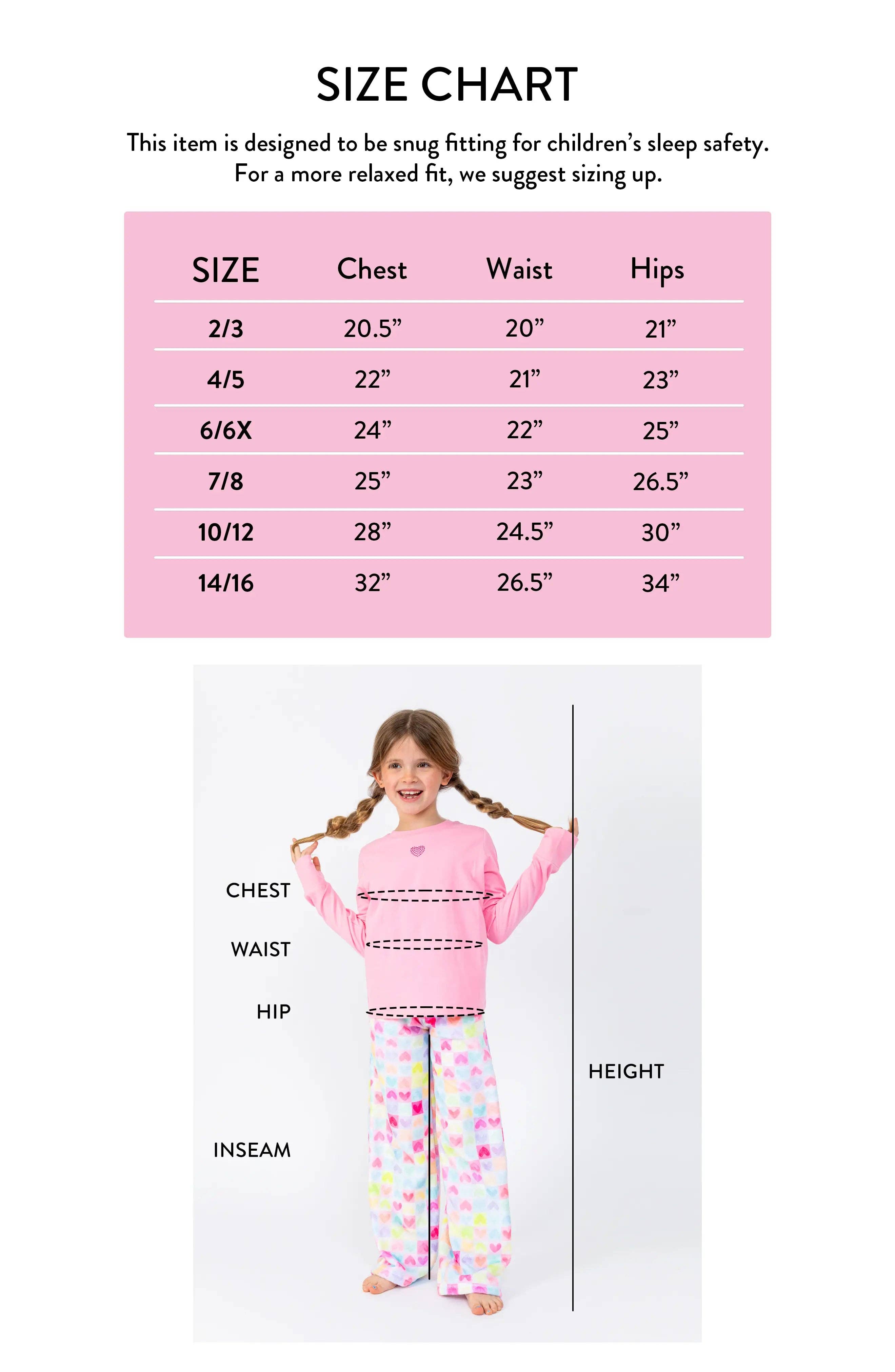 Girls Long Sleeve Jersey Pajama Pant set
