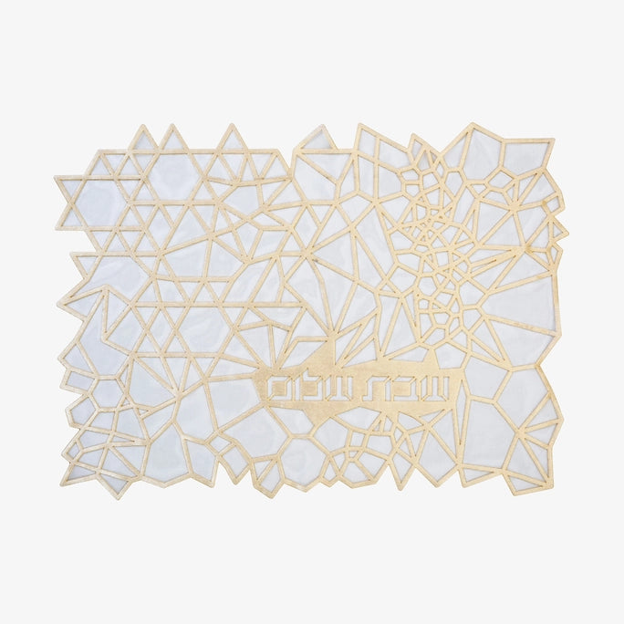 Challah Cover Geometric Cream