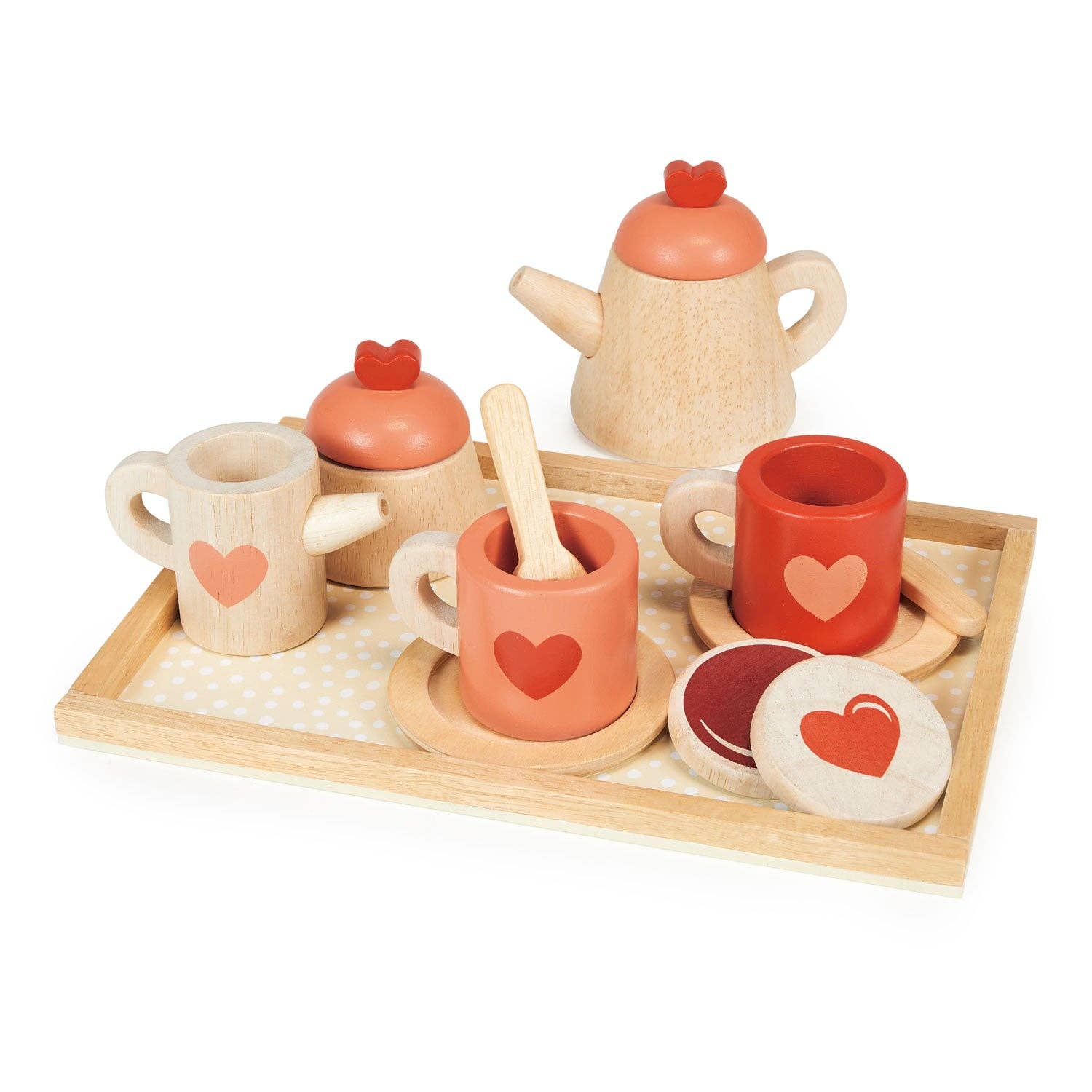 Wooden Tea Time Tray Set