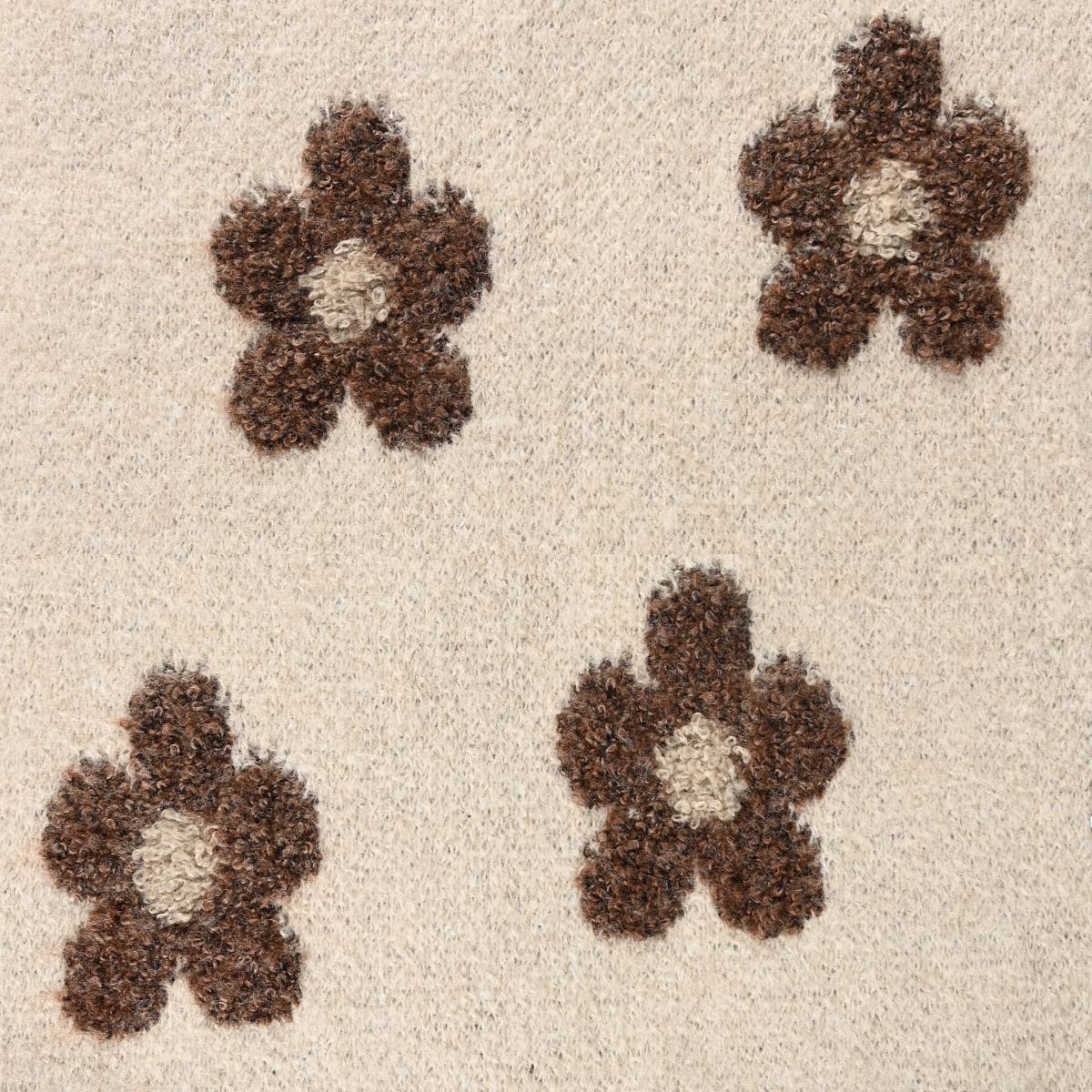 Daisy Pattern Scarf beige