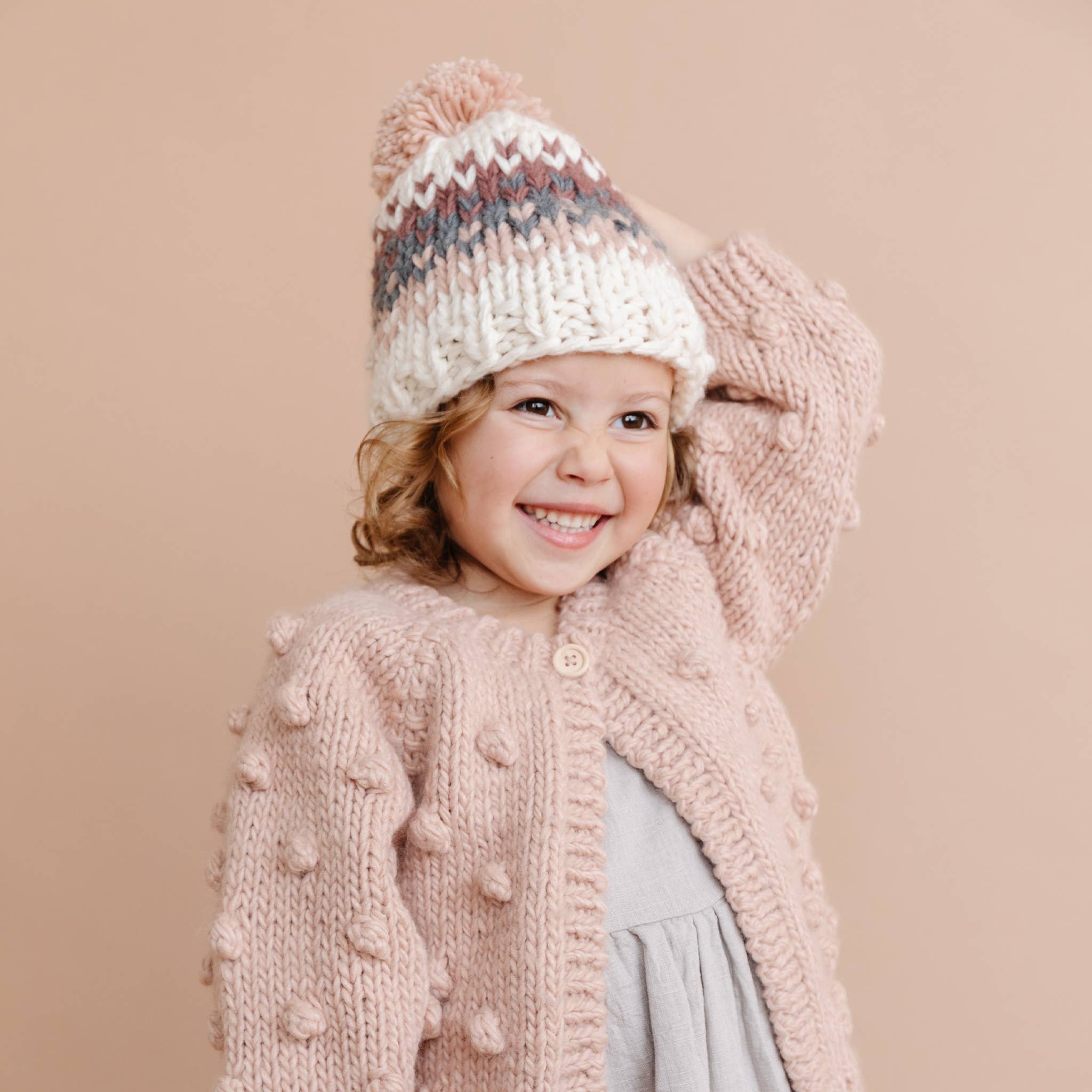 Popcorn Cardigan - Blush