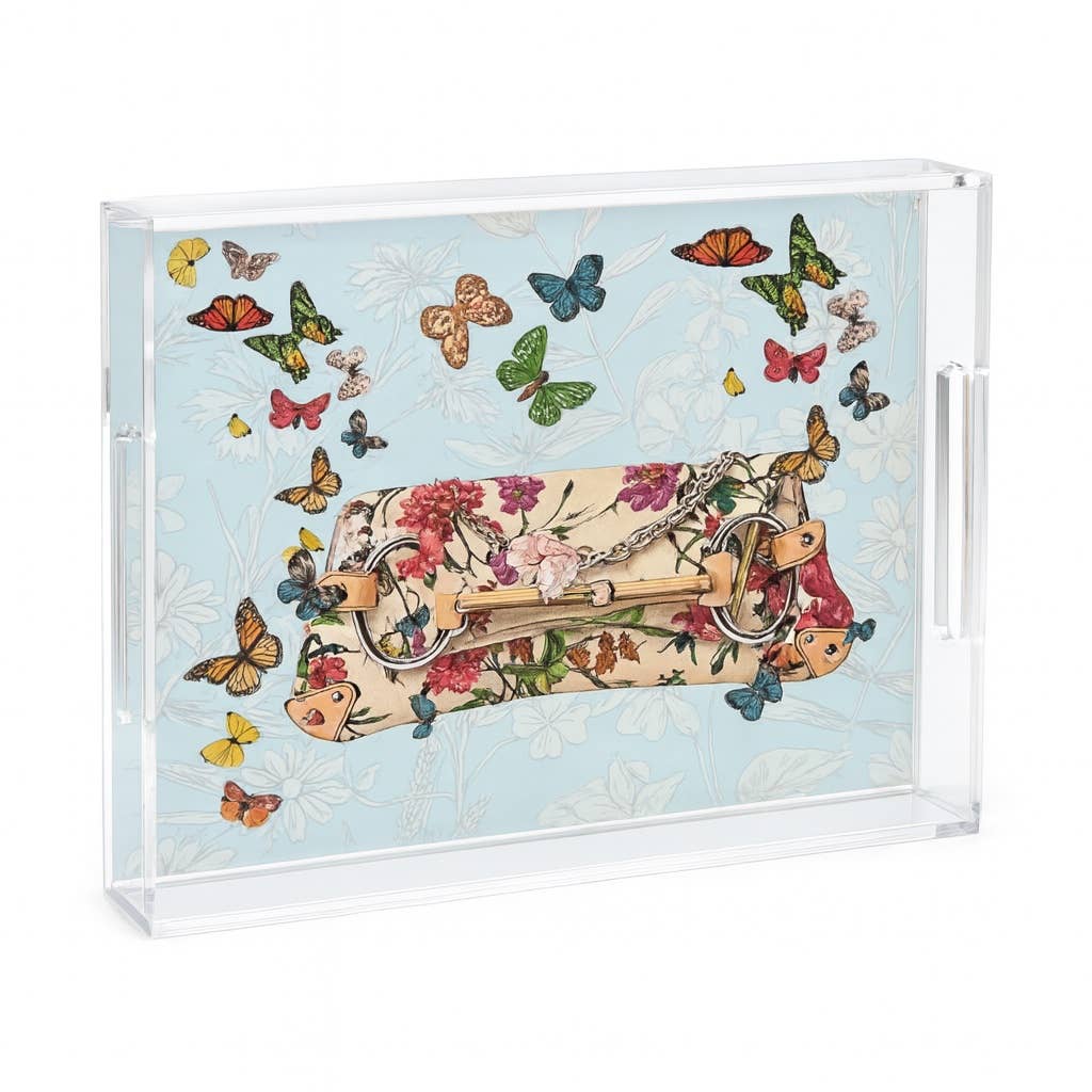 Clutch Bag Print acrylic tray