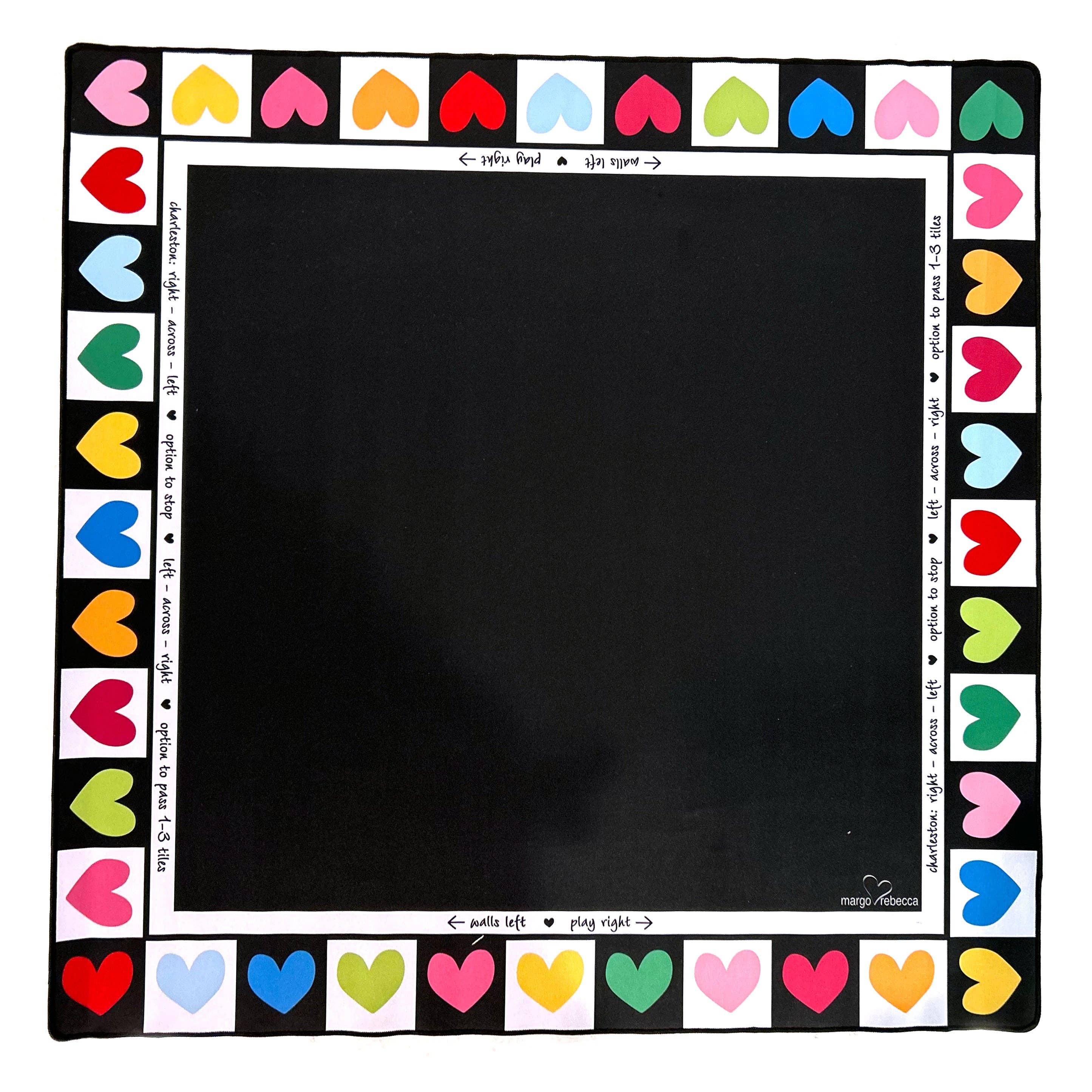 Mahjong mat - black heart