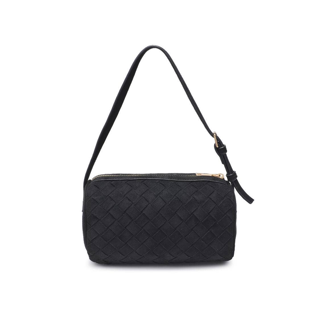 Vegan leather woven Shoulder Bag