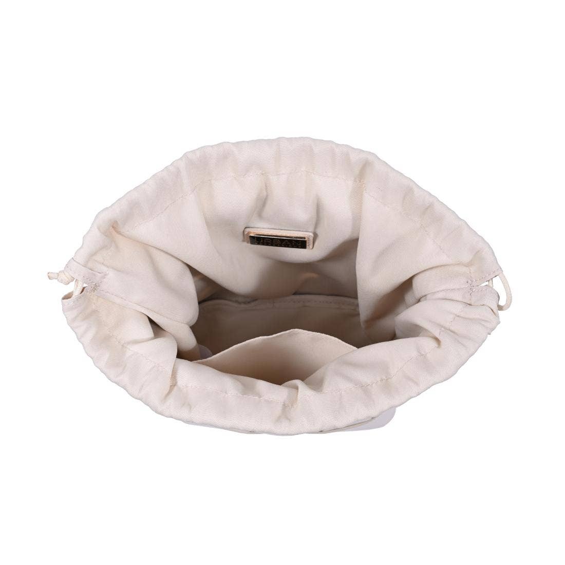 Woven-panel bucket bag - ivory