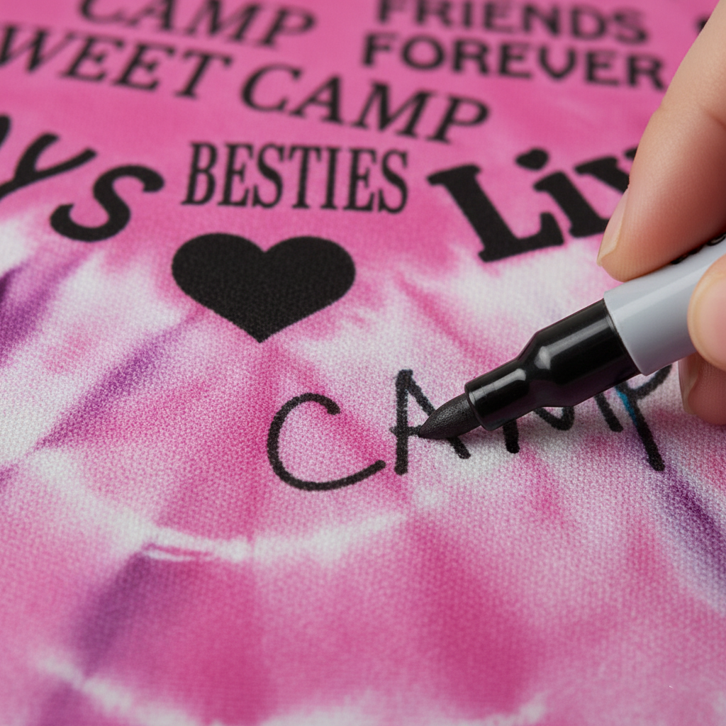 Autograph Pillows - tie dye heart
