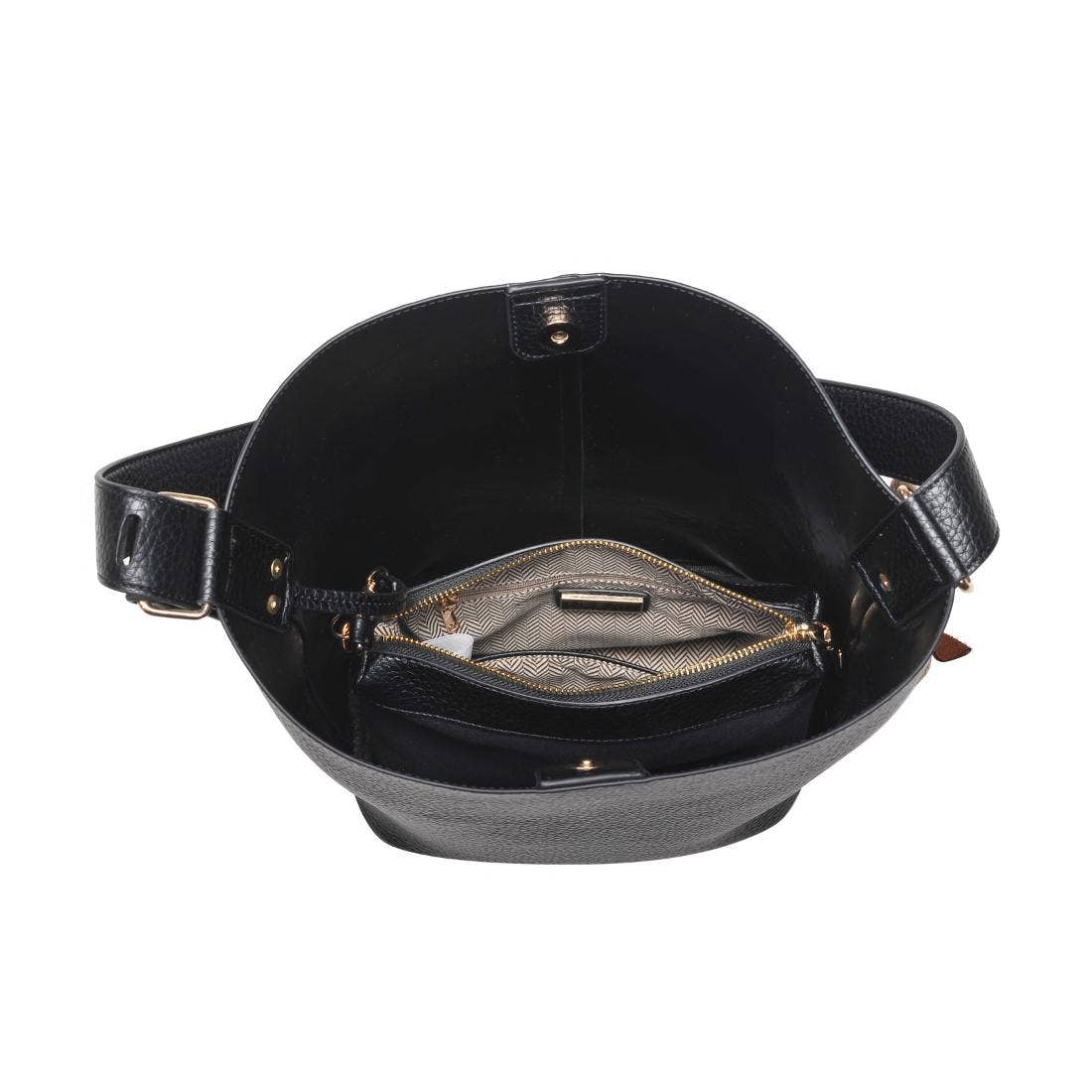 Vegan leather hobo bag w/ charm