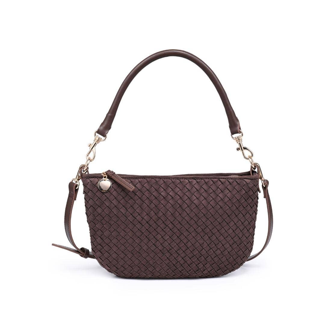 Faux Suede Crossbody - espresso