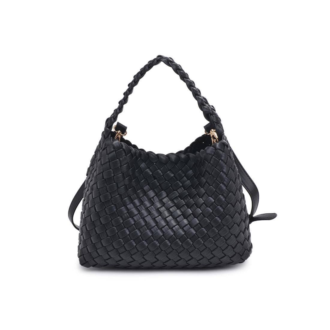 Woven vegan leather Crossbody
