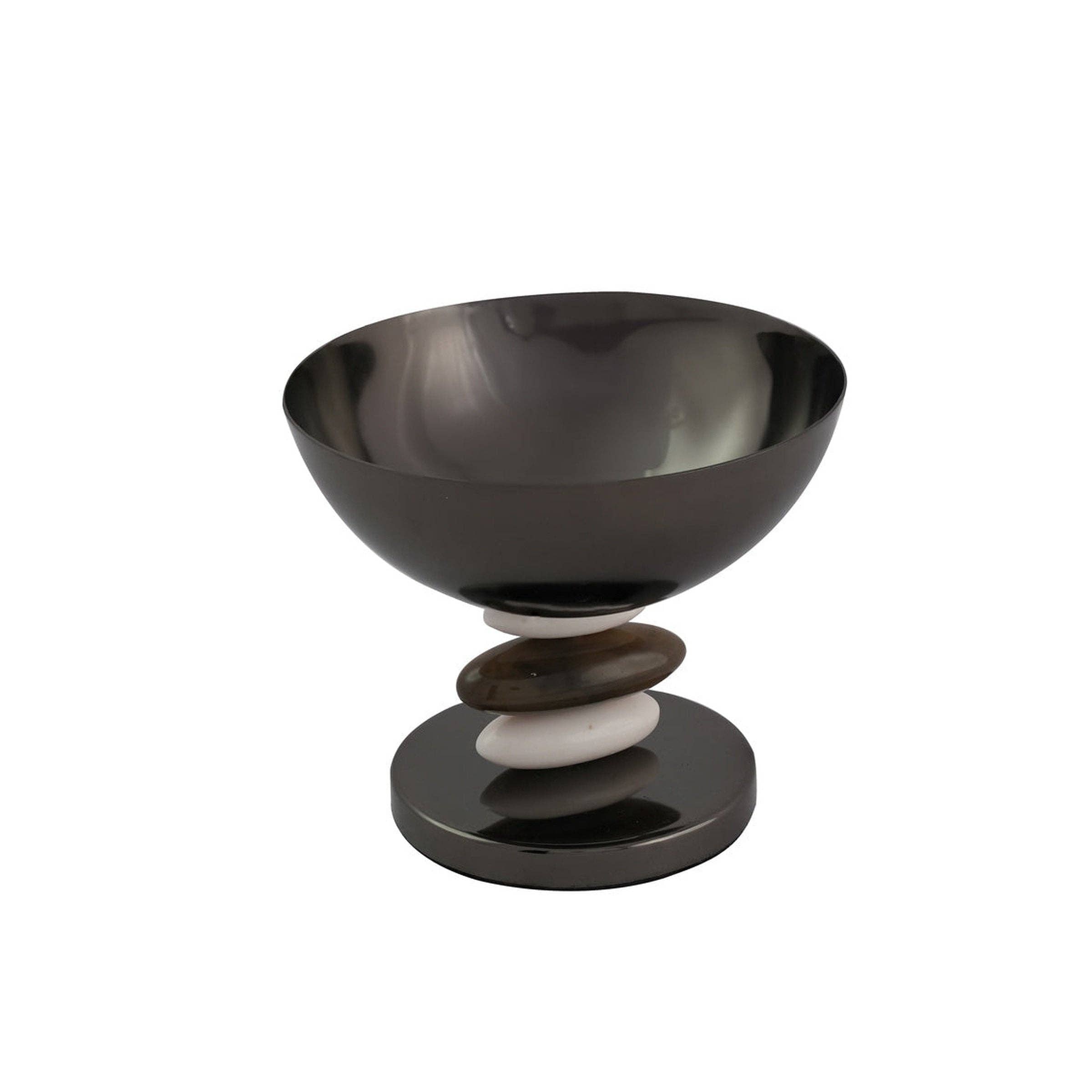 Midnight Pebble Footed Nut Bowl