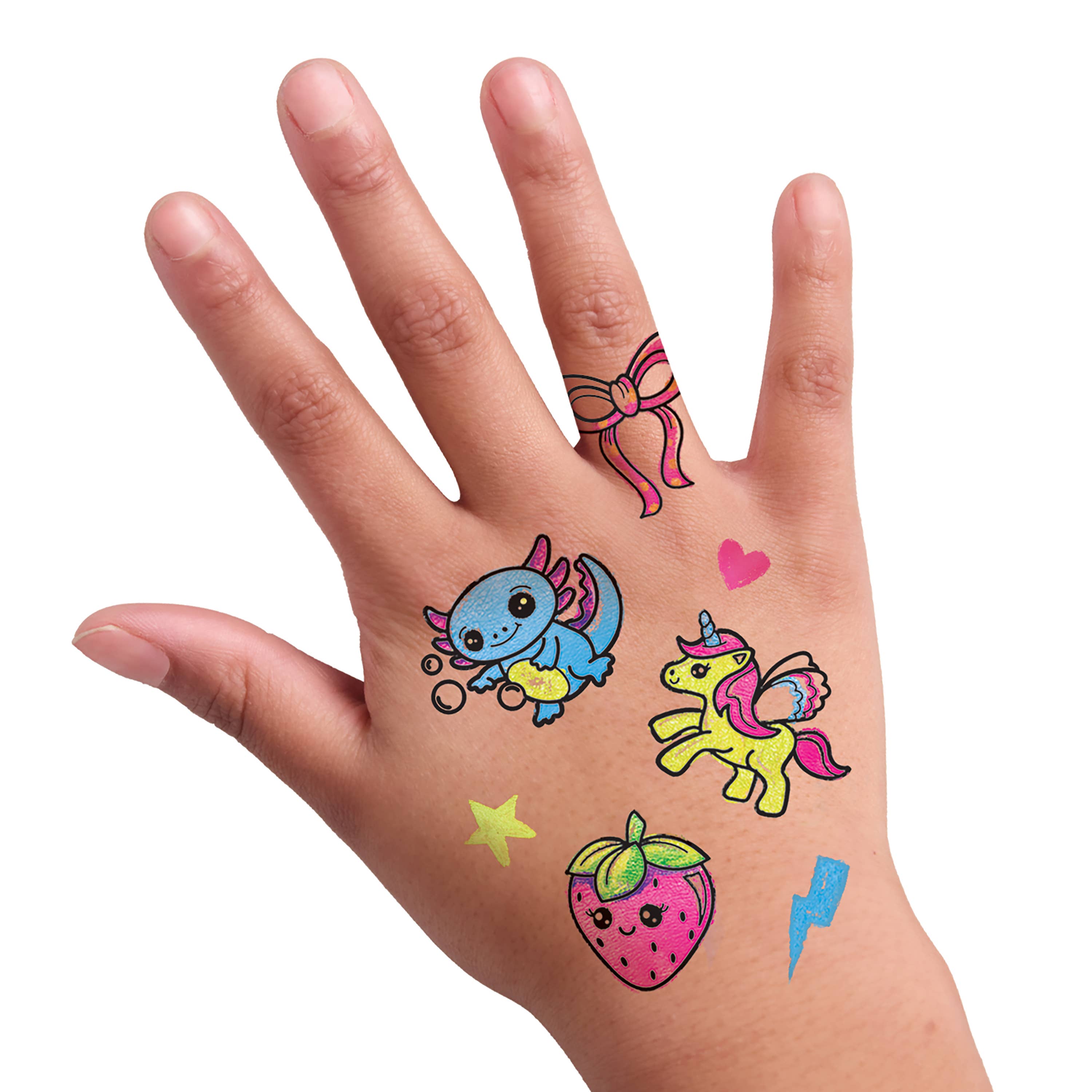 Color in Neon Tattoos Mini Craft Kit for Kids