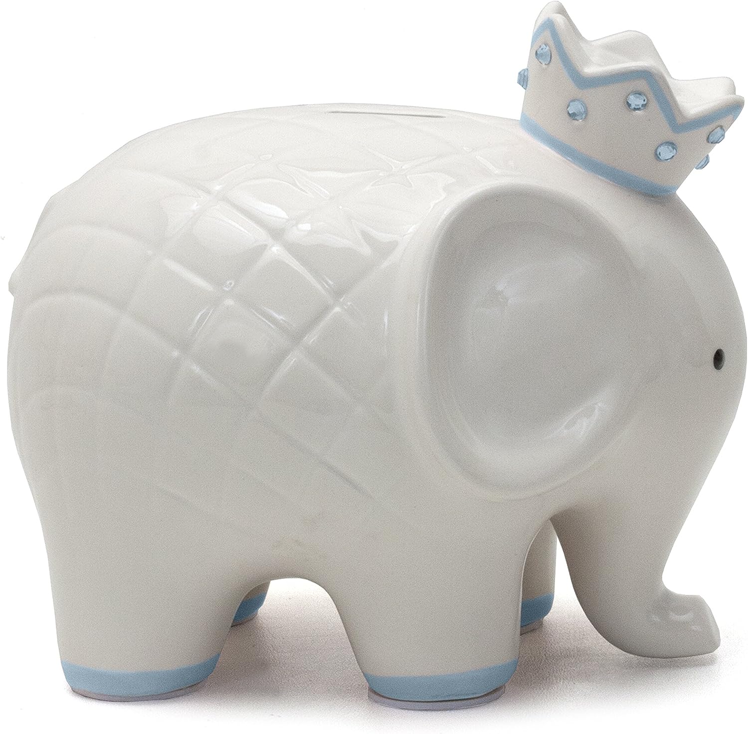 Personalized Bank Ceramic - Large Elephant Blue