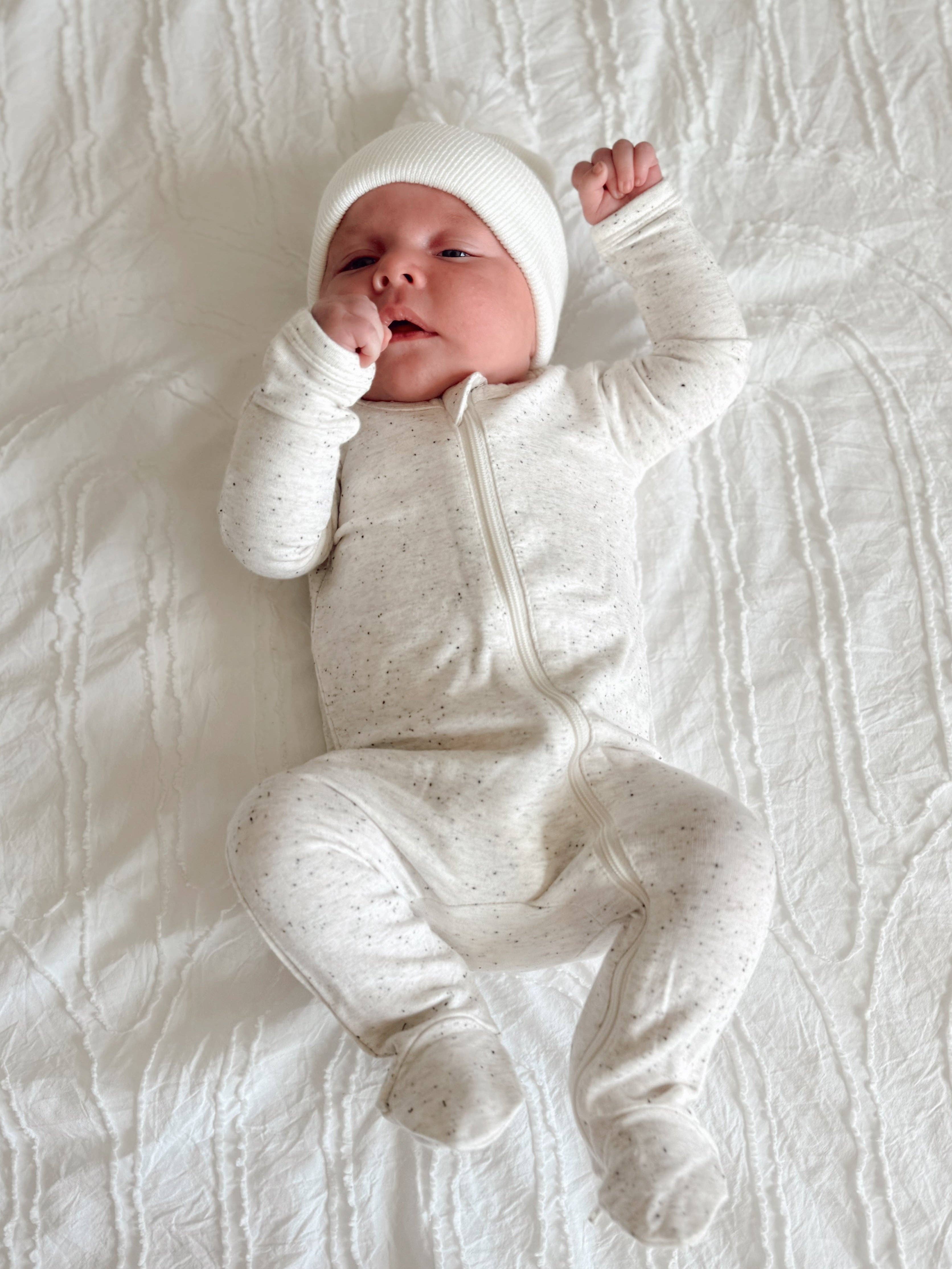 Dove Speckle / 2-Way Zip Footie