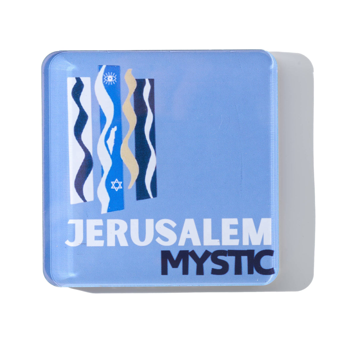 Bon Voyage Acrylic Coasters, Jerusalem with Holder