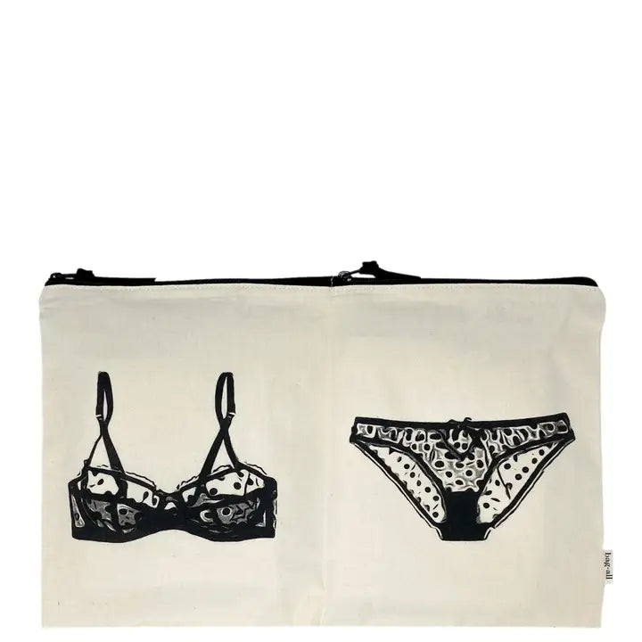 Double Lingerie Packing Pouch, Cream