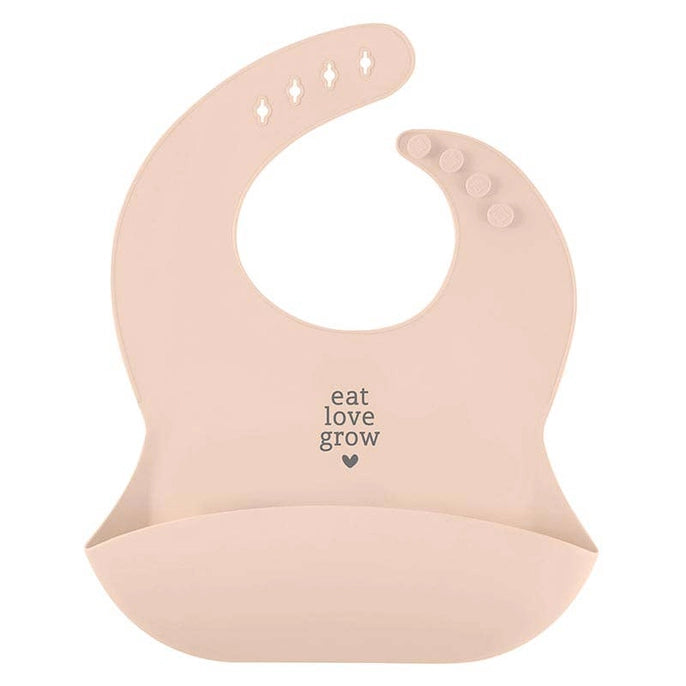 Silicone Bib - Eat Love Grow- Blush