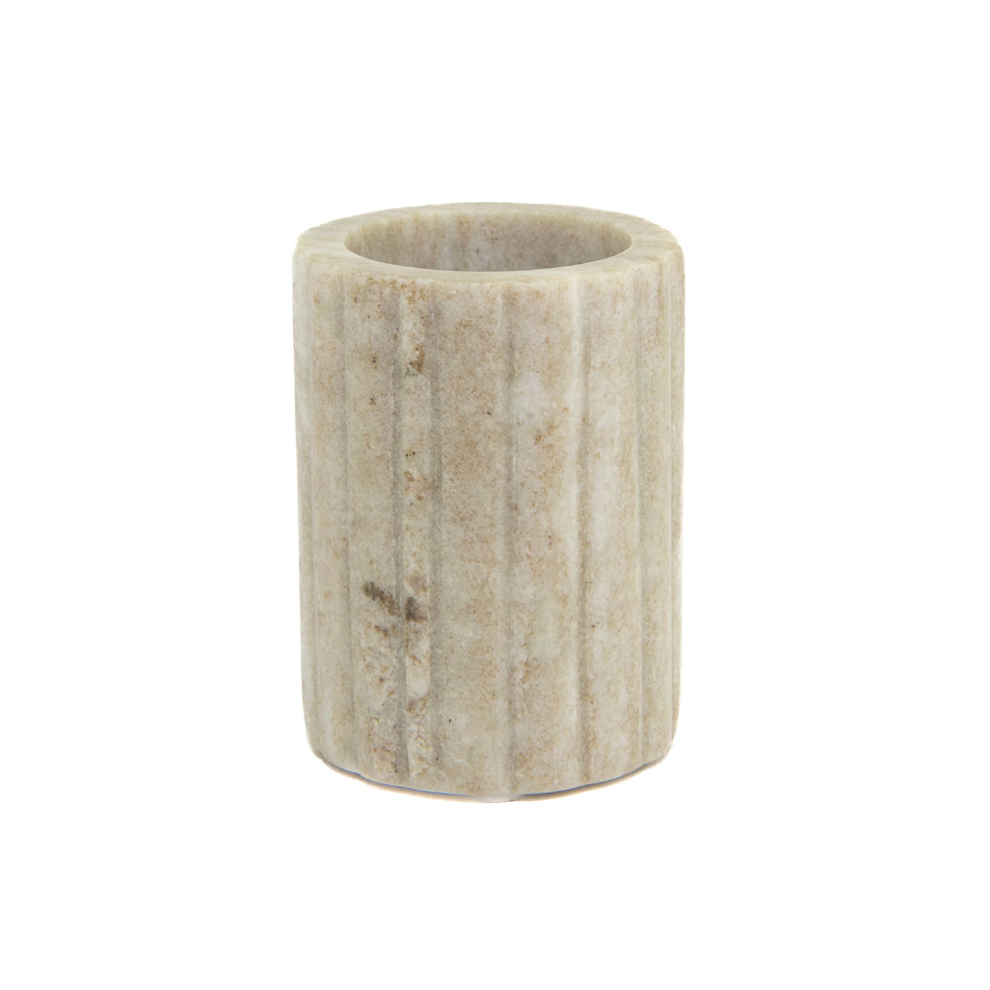 Beige ribbed Marble Tumbler