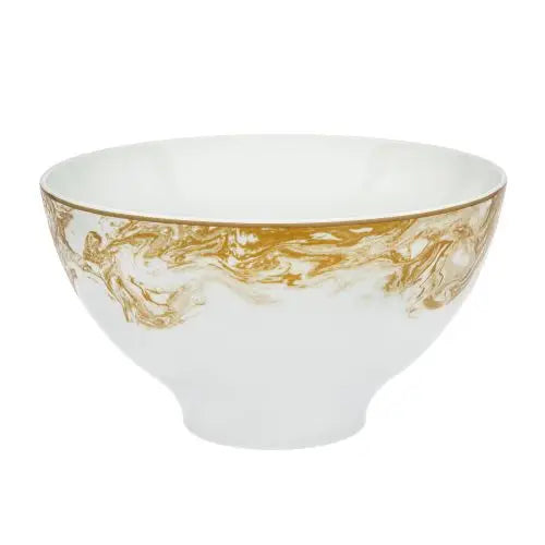 Gold 12" Porcelain Bowl