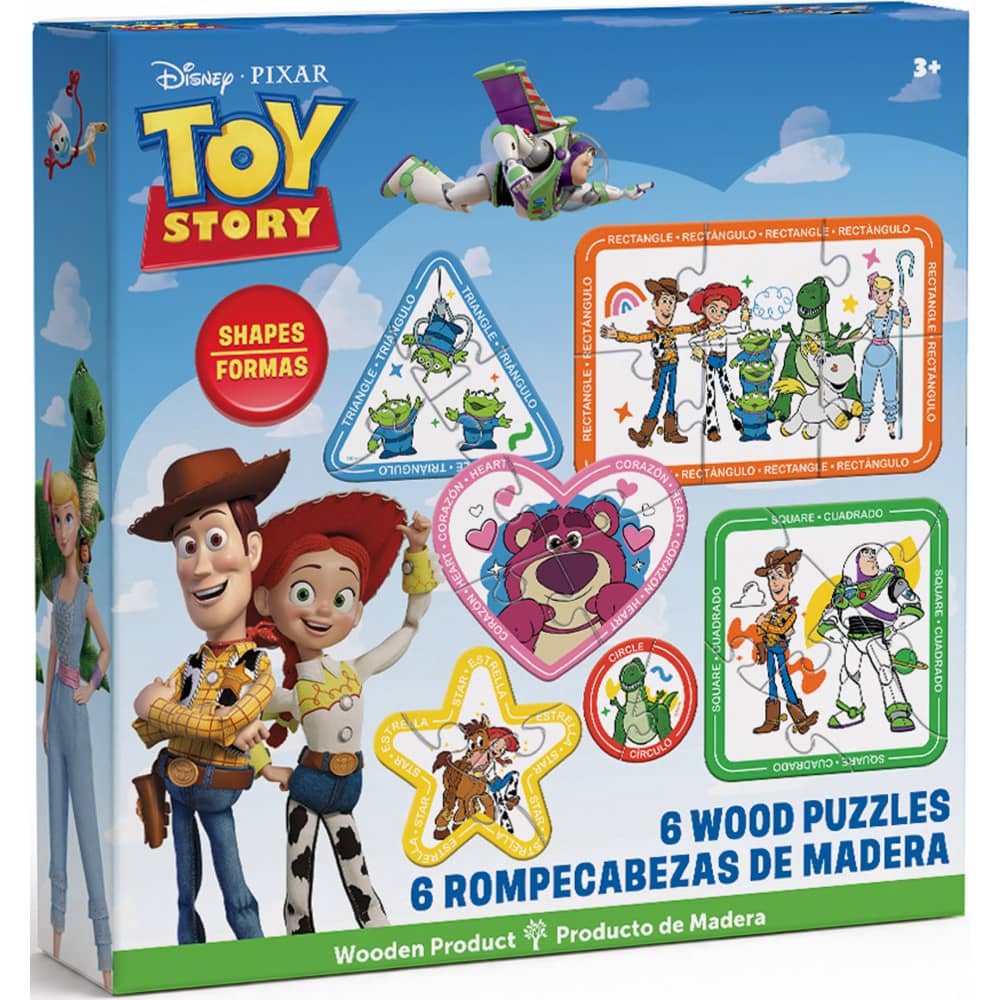 Disney - Toy Story 6-Pack Wood Shaped Puzzles