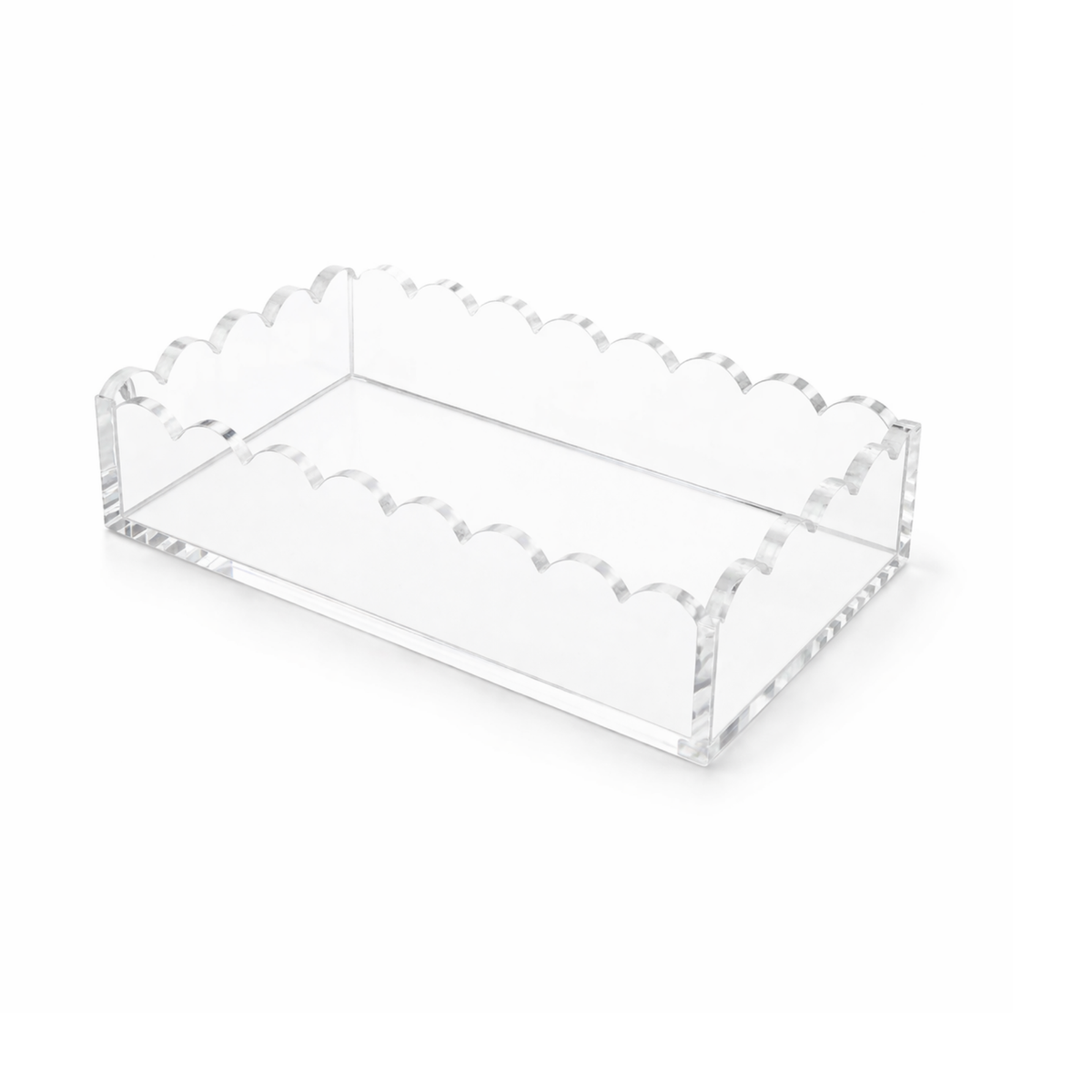 Scalloped Acrylic Guest Towel Napkin Holder