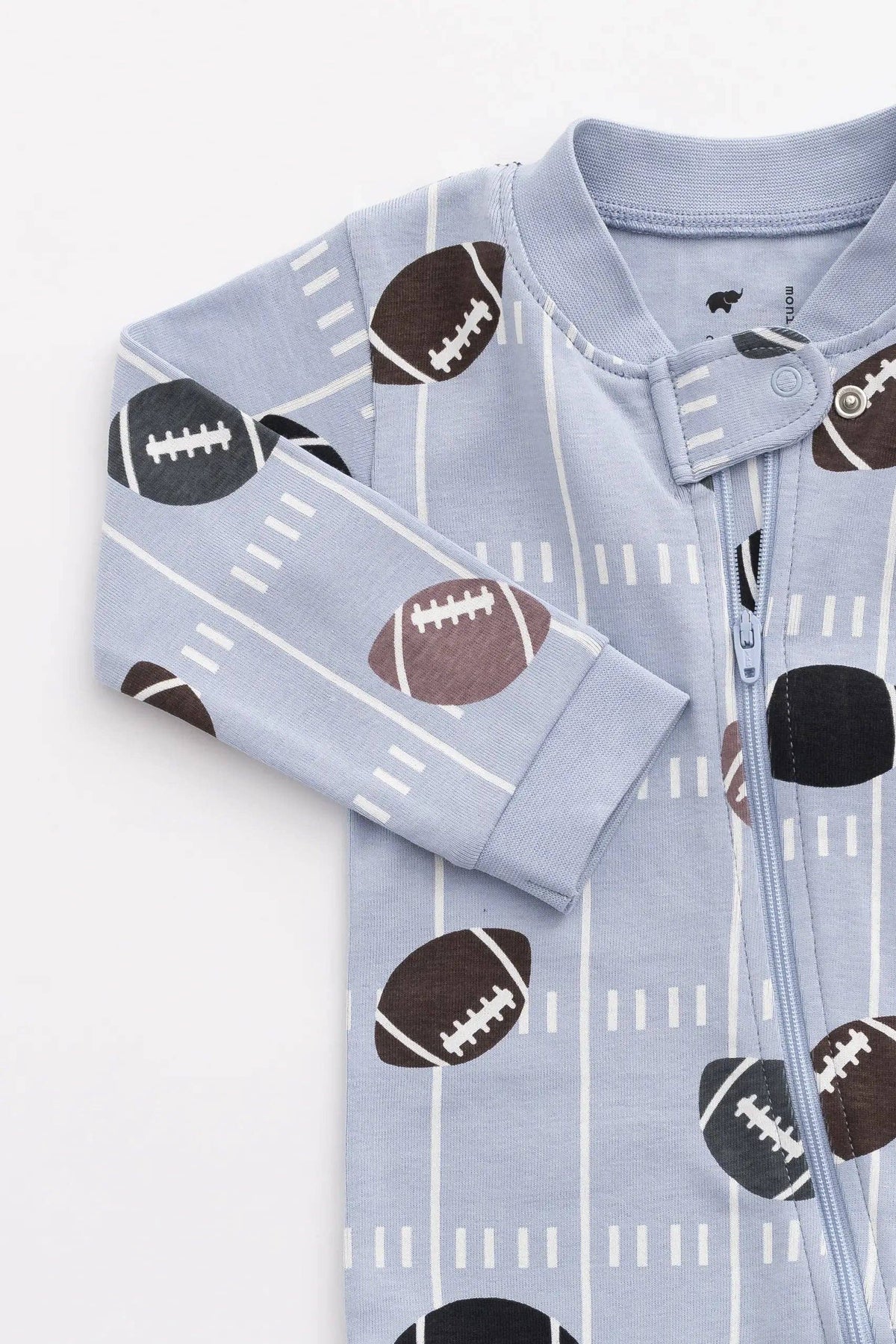 One-Piece Baby Pajamas - Football Fun