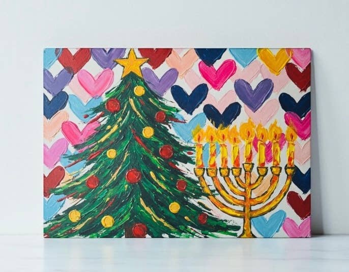 Chrismukkah Hearts Cutting Board 