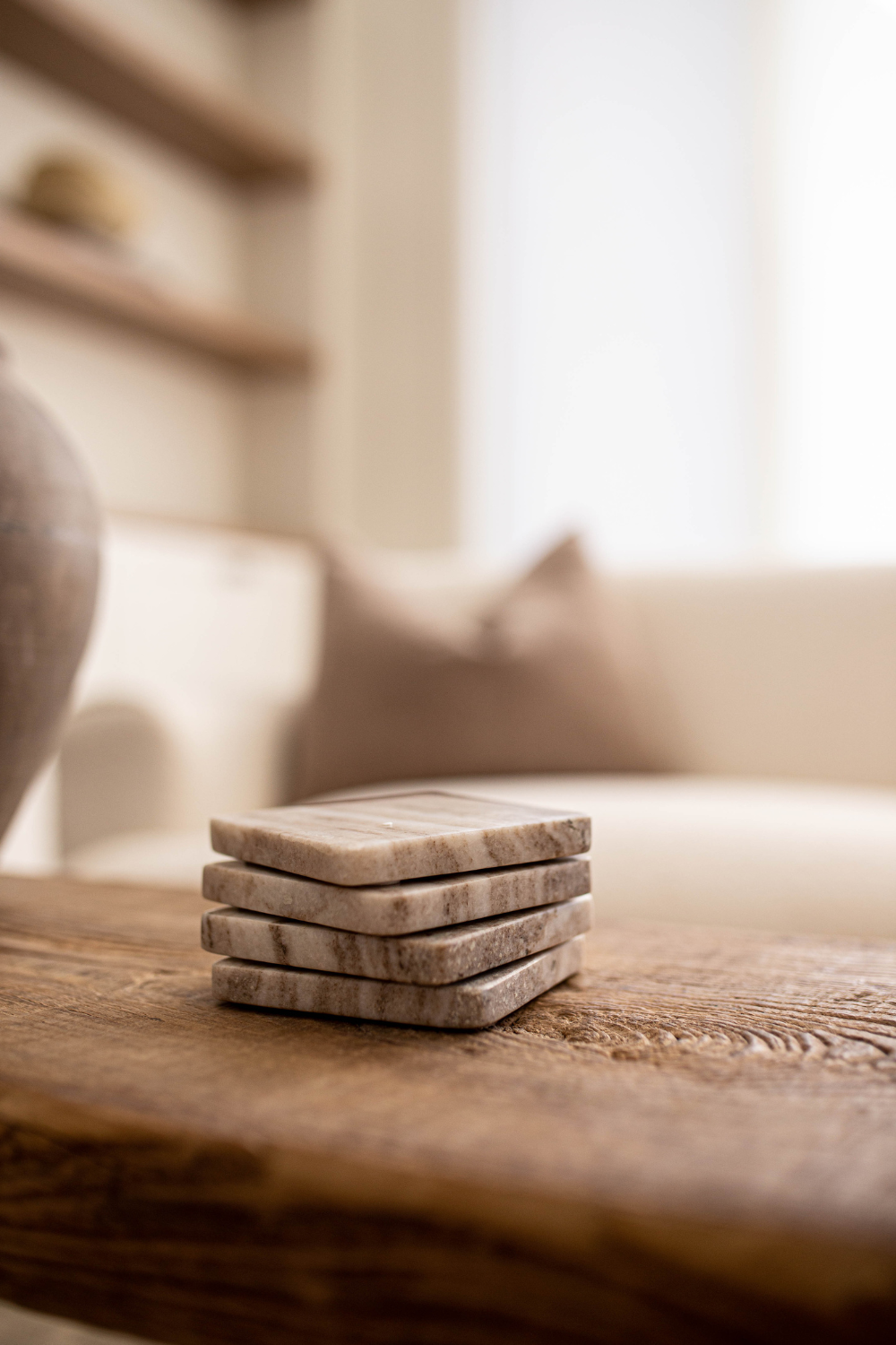 Dessous de verre en marbre - lot de 4