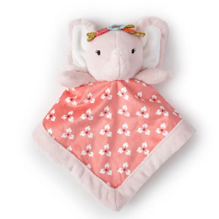 Elephant Plush Security Blanket - Pink