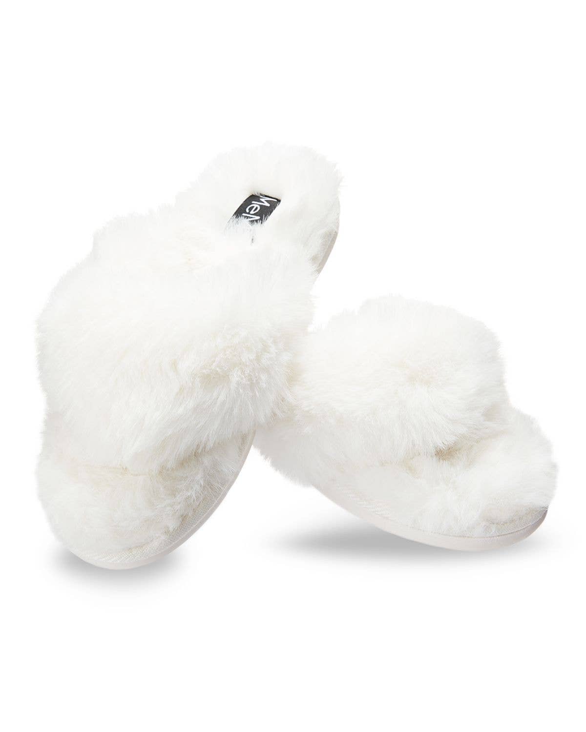 Plush thong Slippers - white
