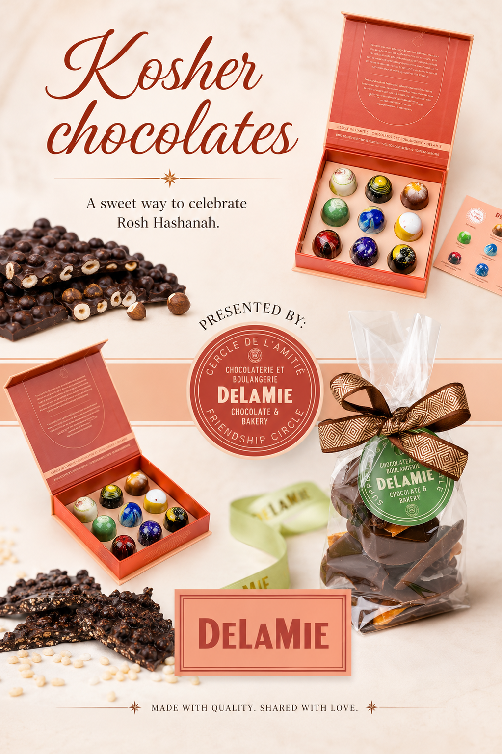 Kosher parve chocolates by DeLaMie