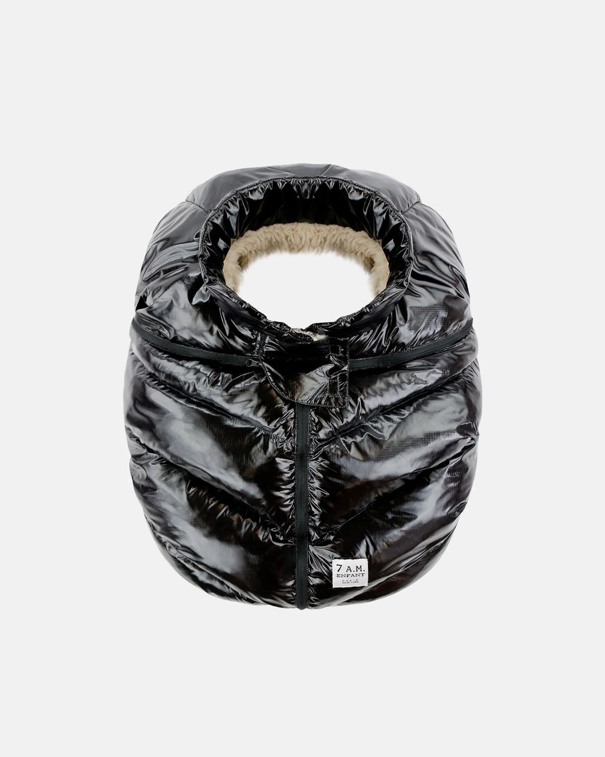 7AM car seat cocoon - black polar/plush