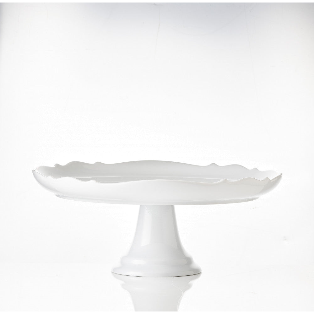 Pedestal Cake Plate and Dome - White